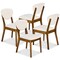 Best Choice Products Set of 4 Wooden Dining Chairs, Wood Modern Farmhouse Upholstered Chairs